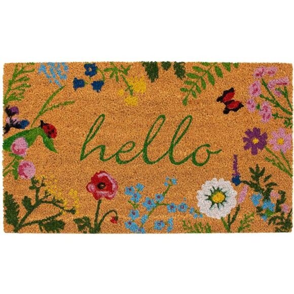 Calloway Mills AZ105991729 Floral Hello Doormat, 17" x 29", Multicolor - Picture 2 of 4